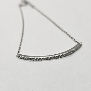 Sterling Silver Bar Crystal Bracelet